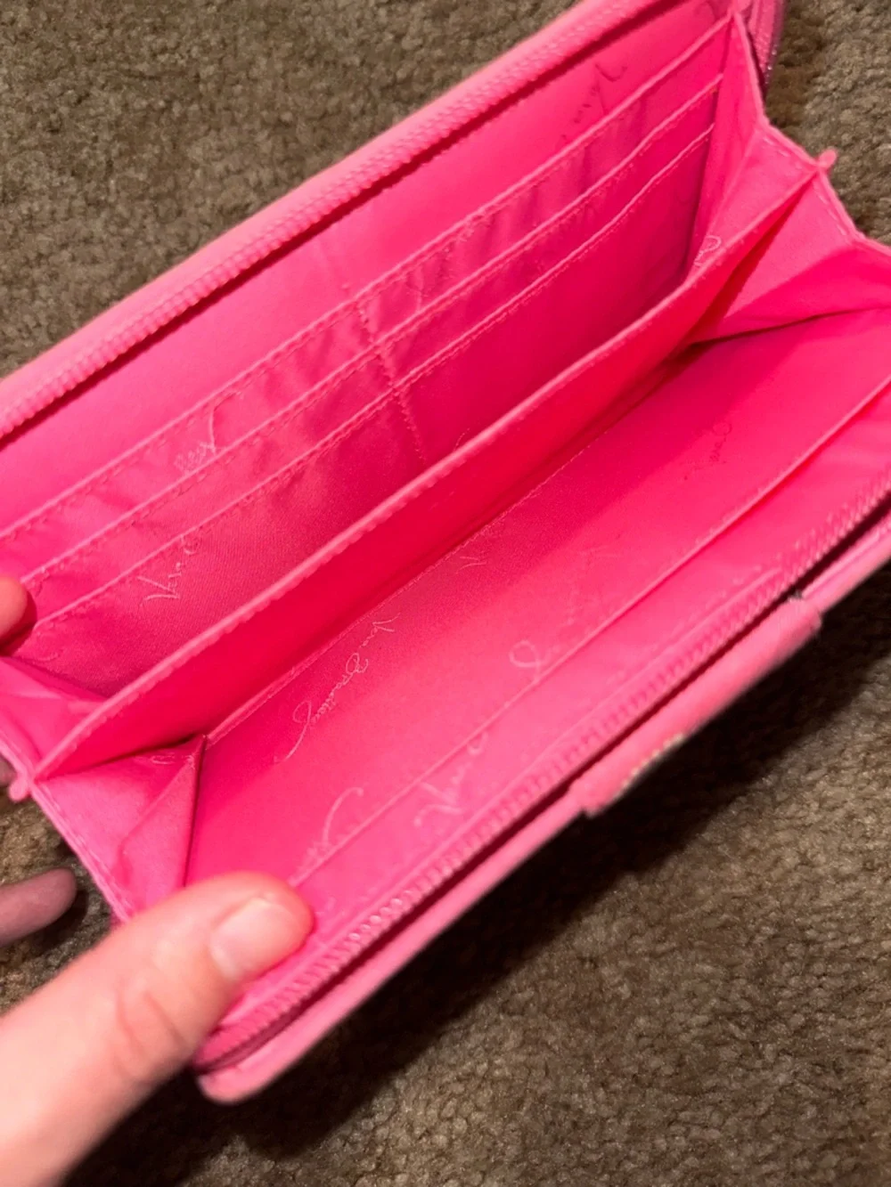 Pink Floral Zip-Around Wallet - Picture 4 of 4